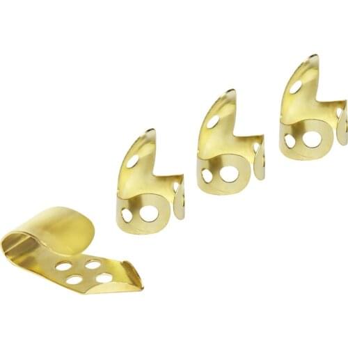 1 Thumb+3 Finger Golden Acoustic Nail Celluloid Jim Guitar Banjo Thumb Picks Plectrum For Guitar Picks Guitar Accessories Parts