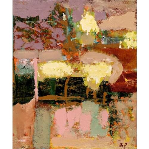 100% Handmade Painting Abstract Chopped Liver Allan P. Friedlander Oil on Canvas for Home Decoration Art Pictures No Frame