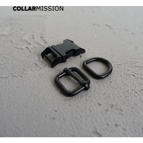 15mm Metal Plated Buckle (Metal Buckle+ Adjust Buckle+ D Ring / set) For Backpack Bag Webbing Cat Dog Collar DIY Accessory