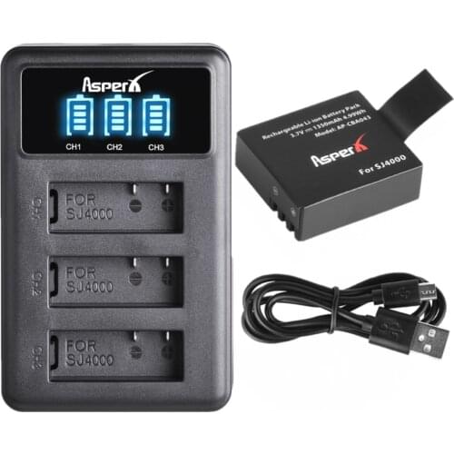 1350mAh PG1050 Battery and Charger for SJCAM SJ4000 Sj5000 SJ4000WIFI SJ5000 SJ6000 WIFI M10 SJ7000 SJ8000 SJ9000 EKEN H8 H8R H9