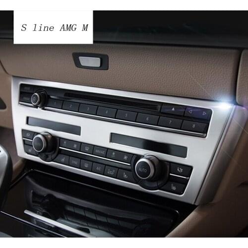 Car Styling for BMW F07 5 series GT Interior Trim Air conditioning CD Control Panel decoration Stickers Covers Auto accessories
