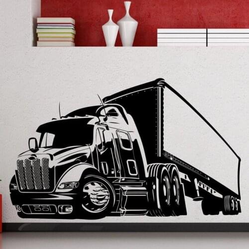 ZOOYOO Big Truck Wall Sticker Long Vehicle Car Automobile Vinyl Decal Home Boy Room Interior Art Decoration