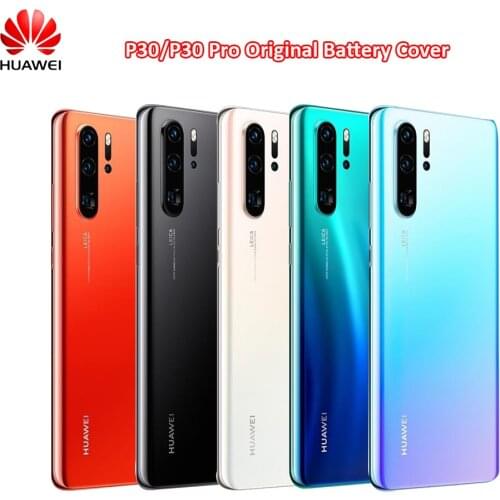 P30/P30 Pro Battery Housing Cover Original Huawei Glass Rear Door Phone Back Replacement Repair Parts Shell + Adhesive Stickers