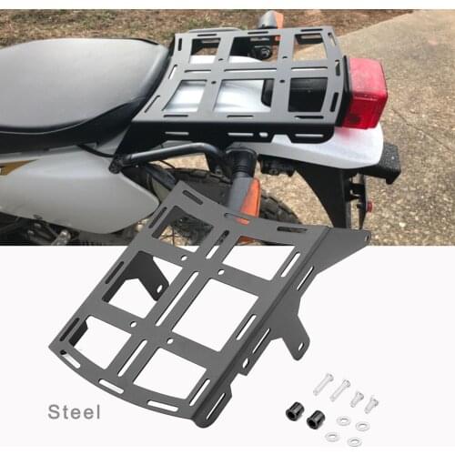 No Drilling Motorcycle Rear Cargo Rack For Suzuki DR650 DR650SE 1990-2021 Steel With Powder Coated Black Red Painting