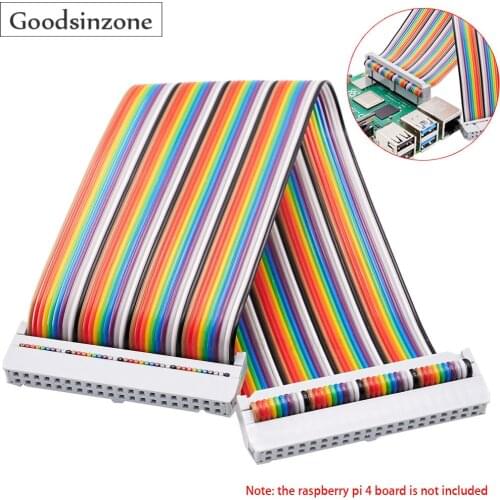 Raspberry Pi 4 Model B 8"(20cm) GPIO Cable, 40 pin to 40p GPIO Ribbon Cable for Raspberry Pi 4/3B/B+ / Zero / 2B
