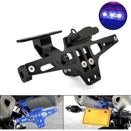 Motorcycle Adjustable Angle License Plate Holder Bracket CNC Aluminum For Honda CRF1000L AFRICA TWIN CBR600F Hornet 250 CB599