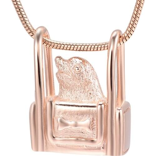 IJD10071 Cute Parrot Cremation Jewelry Pendant for Ashes Holder Urn Pet Loss Stainless Steel Memorial Keepsake Funeral Necklace