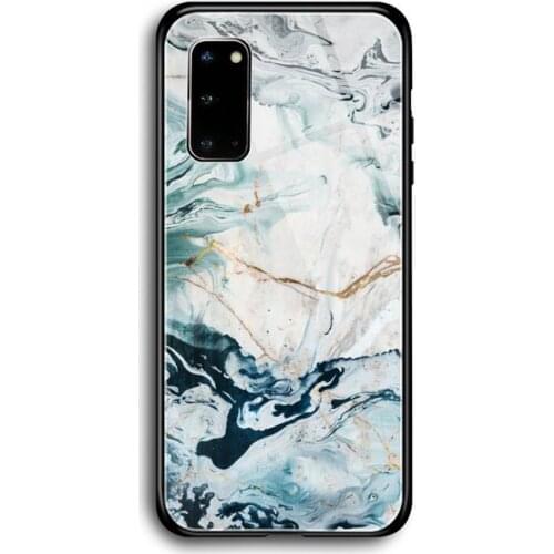 Fashion marble pattern art Phone Case Tempered Glass For Samsung S7 S8 S9 S10E S20 21 30 Plus ultra Note 8 9 10 Plus A7 2018