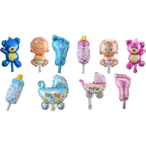 5pcs Mini Balloon Set Baby Boy Girl Foil Cartoon Balloon Birthday Party Balloons Baby Balloon Child Toys Decor Party Supplies