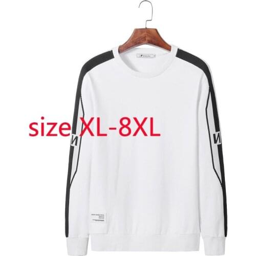New Arrival Fashion Cotton Spring Men O-neck Casual Sweatshirt Extra Large Hoodie Men Plus Size XL 2XL 3XL 4XL 5XL 6XL 7XL 8XL