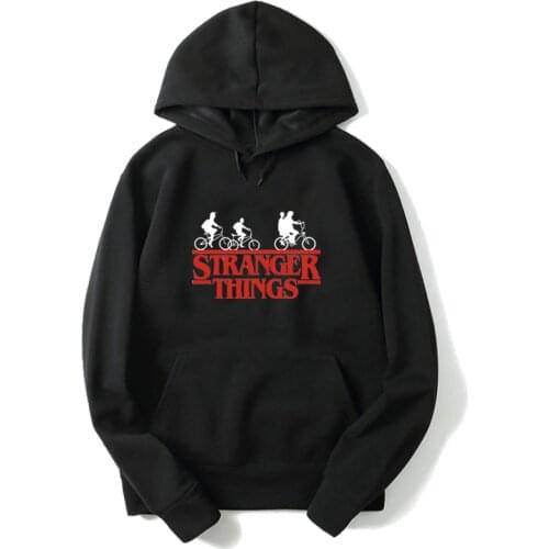 New Stranger Things Series 2D Printed Hoodies Black Strabfer Sweatshirts sudadera stranger thing mujer Men/women Outwear