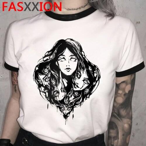Junji Ito clothes t-shirt male aesthetic streetwear kawaii 2021 harajuku kawaii t shirt couple clothes harajuku
