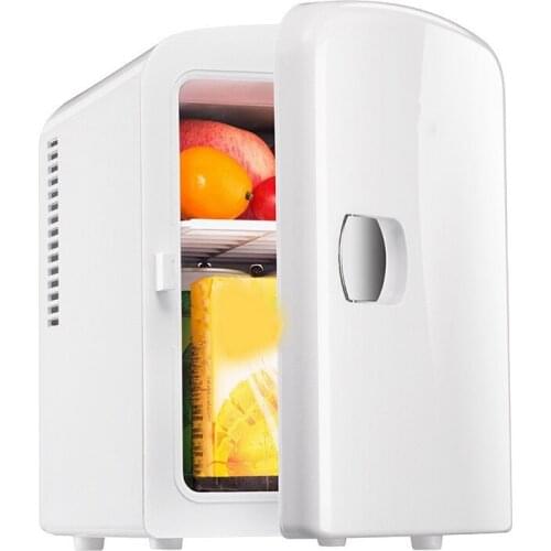 4L Mini Portable Refrigerator Small Car Cooling and Heating Box Car Home Office Travel Cooler Warmer Fridge Freezer