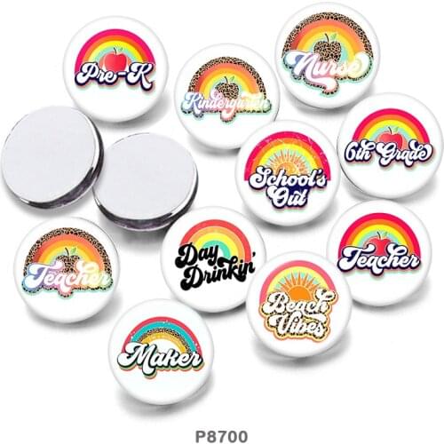 Rainbow 12mm/18mm/20mm/25mm/30mm Round Glass Cabochon Flat Back Making Findings P8700