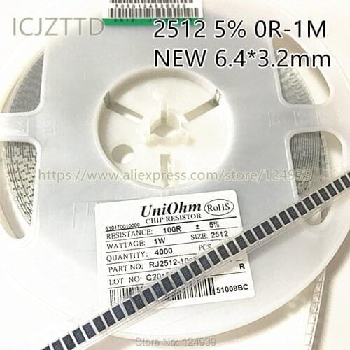RJ2512 2512 5% SMD RES 4000PCS 22K 24K 27K 30K 33K 36K 39K 43K 47K 51K 56K 62K 68K 75K 82K 91K 100K 110K 120K 130K 150K 160K
