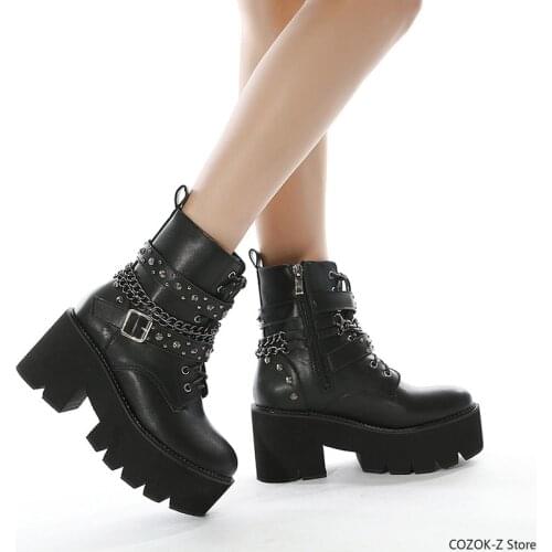 Luxury Brand New Fashion Female Platform Increase Boots Classic Wedges Ankle Boots Women 2021 Zipper Booties Botas Mujer