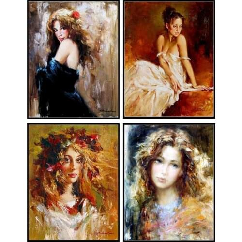 Counted Cross Stitch Kits Needlework Embroidery - Crafts 14 ct Aida DMC Color DIY Arts Handmade Home Decor - Russian Girls