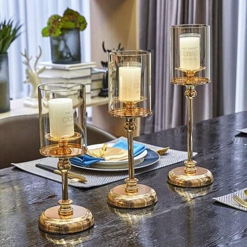 Wedding Centerpieces Candle Holders Moroccan Decor Crystal Moroccan Home Decor Gold Lighthouse Lanterne Metal Candlestick BA60ZT