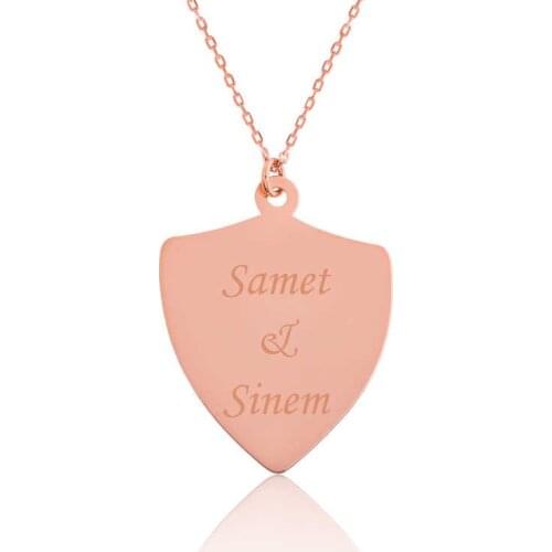 Tevuli 925 Sterling Silver Personalized Is Armor Plate Necklace