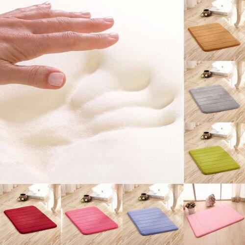 Thickened Coralline Fleece Striped Bathroom Shower Mat Carpet Rug Non-slip Doormat