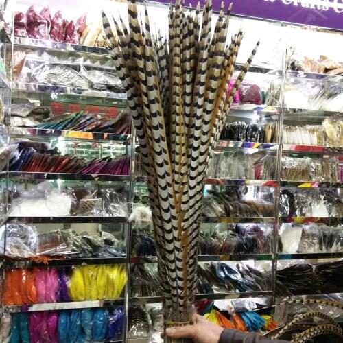 Wholesale 10pcs Beautiful 40-44inch/100-110cm natural copper chicken feathers stage performances decoration