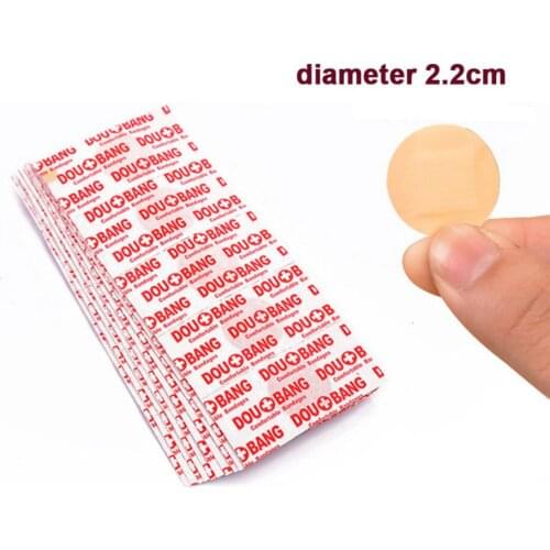 100Pcs/Lot Round Band Aid Wound Plaster Sterile Hemostasis Stickers First Aid Waterproof Healing Wounds Adhesive Bandage