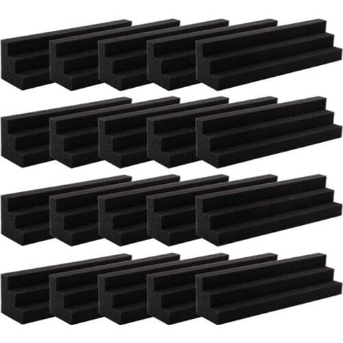 20 Pcs Acoustic Panels Bass Trap Corner Studio Foam Sound Insulation Pad Wall Panel Corner Block for Studio or Theater
