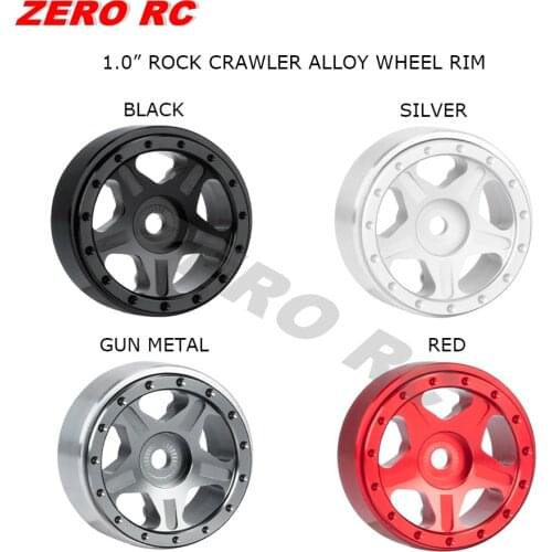 4PCS CNC ALLOY SCX24 1.0Inch Beadlock Micro ROCK Wheel Rim Hub For 1/24 RC Crawler Car Axial 90081 AXI00001 Jimny
