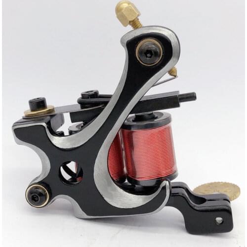 Newest 5 Color Coils Tattoo Machine 10 Warp Coils Cast-iron Handmade Tattoo Guns Machine For Liner Shader Free Shipping