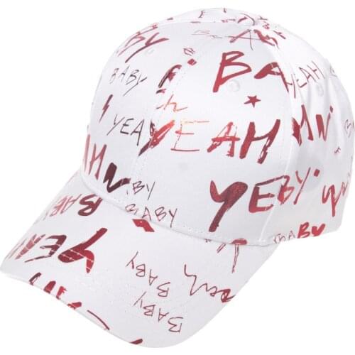 Adjustable Baseball Cap For Women And Men 2021 New Personality Reflective Letters Graffiti Hip Hop Summer Outdoor Sunbonnet