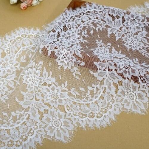 40CM Width Soft Black and white eyelashes DIY skirt stitching underwear sewing decorative fabric