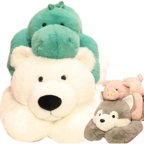 31" / 55' Long Husky Stuffed Sleeping Pillow 3D printed Realistic Shiba Inu Dog Throw Hug message Pillow Cat Bed Cushion Decor