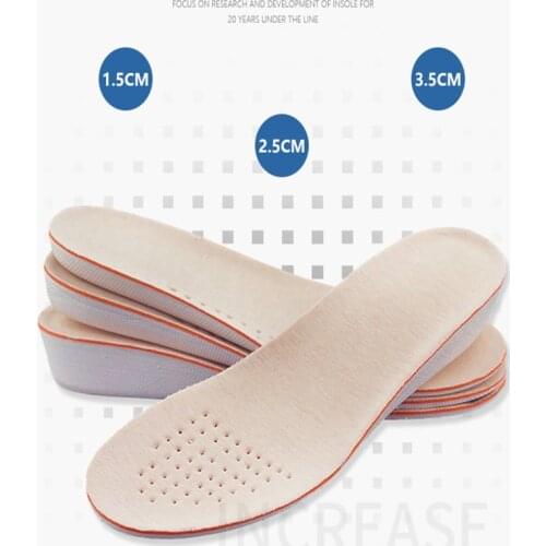 Breathable Increased Insoles 1.5CM-3.5CM Lift Sweat-absorbent Deodorant Height Increase Pad Foot Care Pad For Men/ Women Shoes