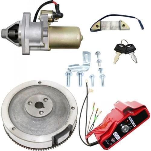 ELECTRIC START KITS GX390 FOR HONDA GX340 11HP GX390 13HP GENERATOR HOUSING STARTER MOTOR FLYWHEEL CHARGE COIL SWITCH