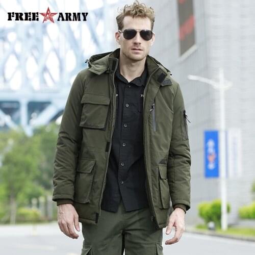 Free Army Men's Winter Down Jackets