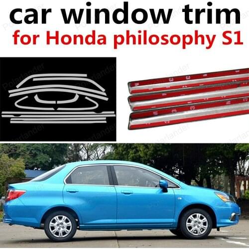 Hot sell Stainless steel Car window Chromium Styling decoration cover trim for Ho/nda philosophy S1