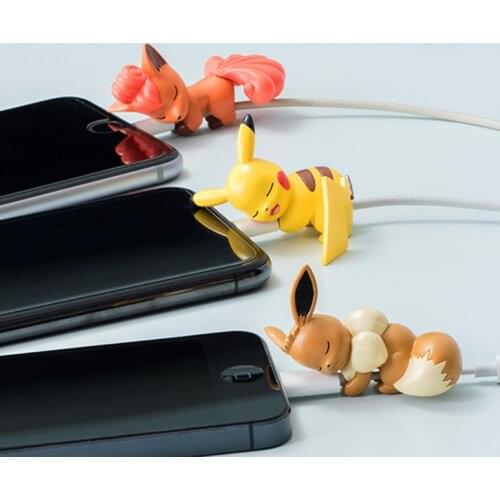 Pokemon Pikachu Pocket Monster USB Cable Charger Protector Cartoon Kawaii Protective Data Line Animals Christmas Gifts