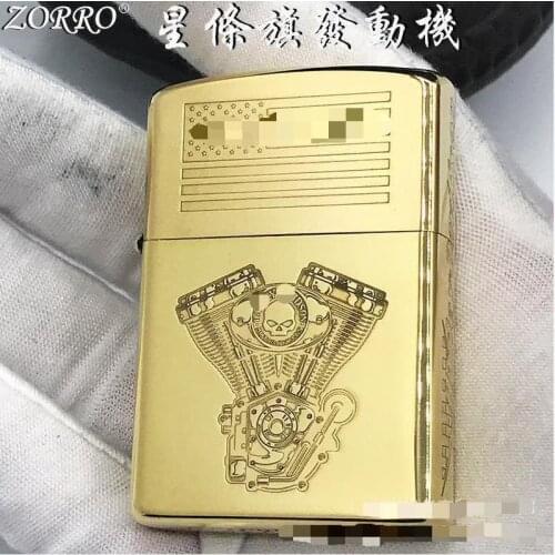 Zorro Genuine Handcrafted Individual Creative Star-spangled Banner Engine Kerosene Lighters