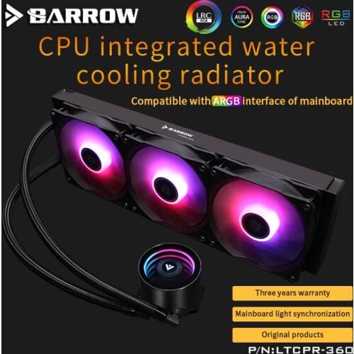 Barrow PC Case Water Cooling Kit 360mm Fan Heatsink Integrated CPU cooler Fan Radiator Pump + CPU Block + Fan Cooling Building
