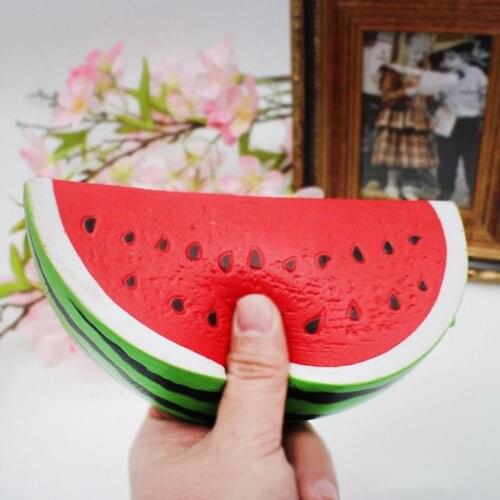 Slow Rising Squish Jumbo Watermelon Slice Fruit Squeeze Toy Stress Relief Gift Kids Educational Toys for Children Gifts