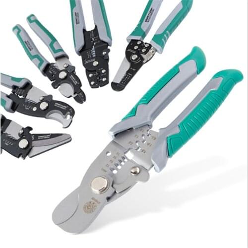 ASCENDAS 3 in 1 Multitool Crimping Pliers and Wire Stripper Cutting Cable Garden Twigs Leather for Electricians Crimping Tool