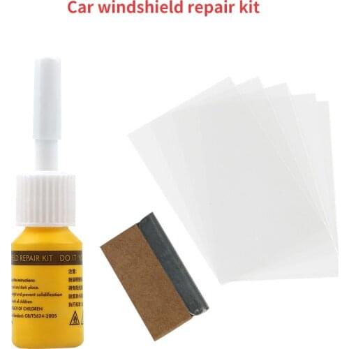 Car Windshield Repair Kit Tool Glass Fluid Resin Sealer Cure Strips Razor Blade Kit Auto Window Crack Repair Glass Repair