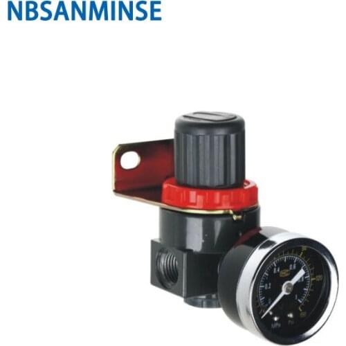 NBSANMINSE AR2000 BR2000 1/4 3/8 1/2 Air Regulator 0.05 ~ 0.85 Mpa SMC Type Air Source Treatment Unit FRL Parts With gauge