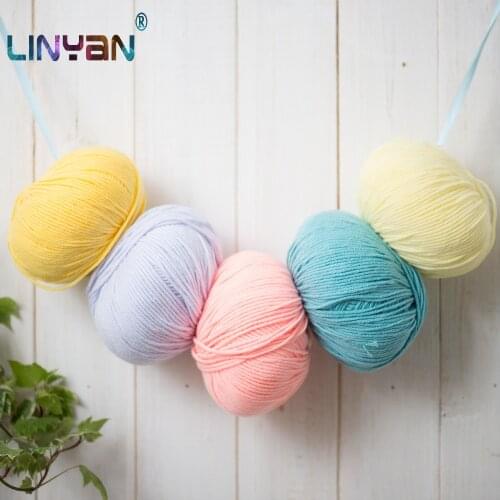 5 balls * 50g Hand knitting thread Milk cotton yarn for knitting Machine embroidery Baby crochet thread wholesale ZL4