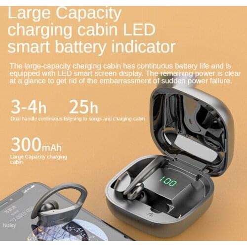 New 258 true wireless Bluetooth headset sport running two-ear new concept hanging ear invisible in-ear type