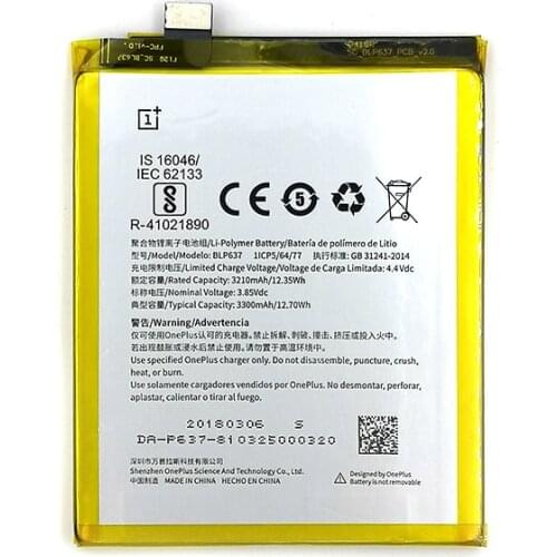 Аккумуляторы для телефонов OnePlus 5 PAZMU China At AliExpress