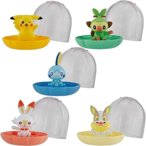 Pokemon Gacha Toys Pikachu Scorbunny Cute Action Figure Ornament Model Toys