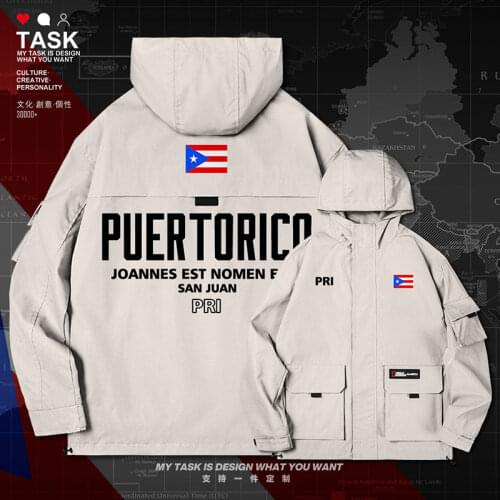 Puerto Rico Rican PRI PR men jacket hooded nation flag windbreaker chaquetas hombre mens fashion for men new autumn clothes