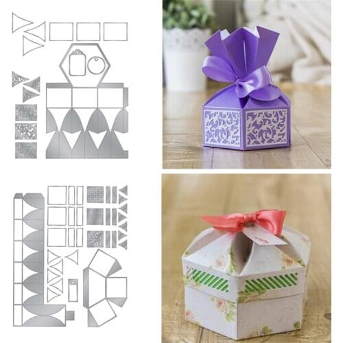 Christmas Candy Gift Box Metal Cutting Dies for Scrapbooking DIY Album Paper Cards Craft Decorative Embossing Stencils New 2019