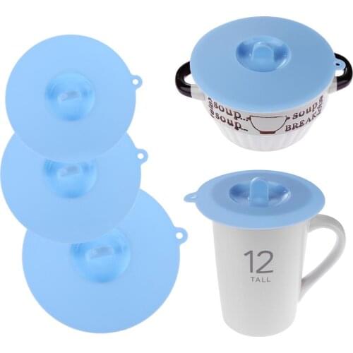 Silicone Cup Lid Reusable Anti-dust Leakproof Insulation Bowl Cup Cover